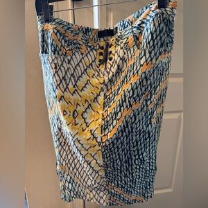 Just Cavalli Vibrant Snake Print Pencil Denim Skirt